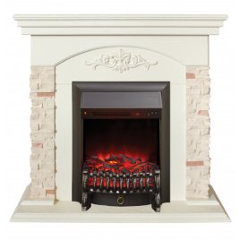 Каминокомплект RealFlame Neapolis WT с очагом Fobos Lux Black S