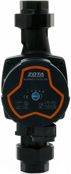 Циркуляционный насос Zota EcoRING III 25/70 180 с гайками