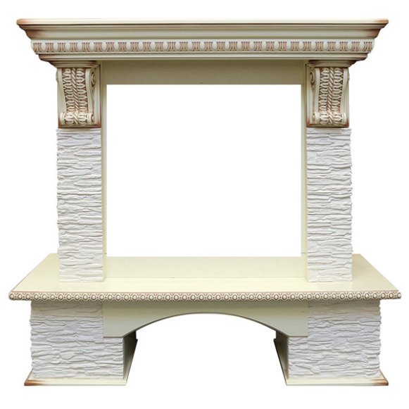 Портал Royal Flame Pierre Luxe сланец мелкий белый под очаги Vision 23