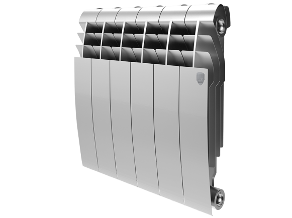 Биметаллический радиатор отопления Royal Thermo BiLiner 350 6 секций Silver Satin