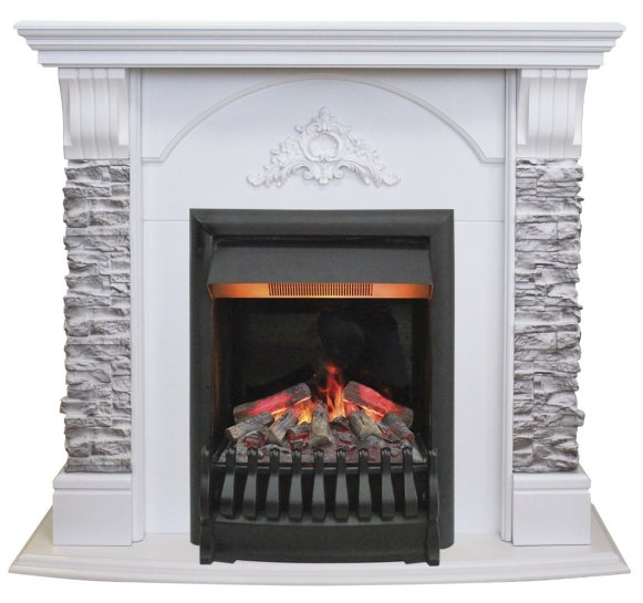 Каминокомплект RealFlame Athena GR STD/EUG/25/25&#039;5 WT с очагом 3D Oregan