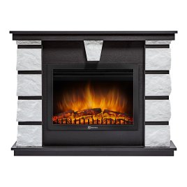 Каминокомплект Firelight Excalibur 25 с очагом Electrolux EFP/P-2520LS камень белый/шпон венге