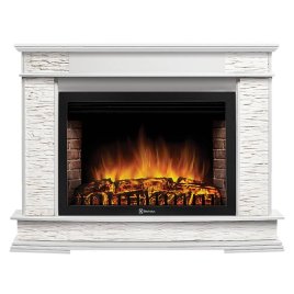 Каминокомплект Firelight Scala 30 с очагом Electrolux EFP/P-3020LS сланец скалистый белый/шпон белый дуб