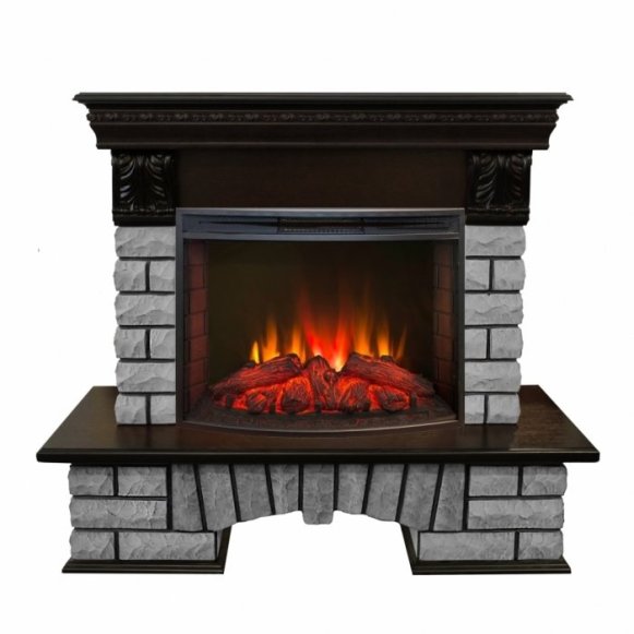 Каминокомплект RealFlame Country LUX Rock 25/25,5 с очагом Evrika 25,5 LED