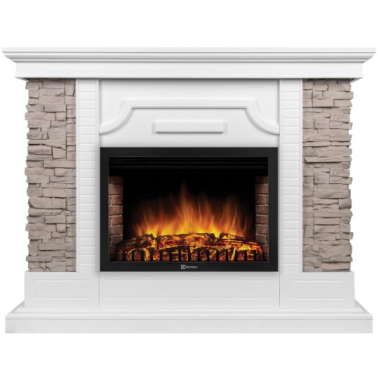 Каминокомплект Firelight Florida 25 с очагом Electrolux EFP/P-2520LS белый/серый