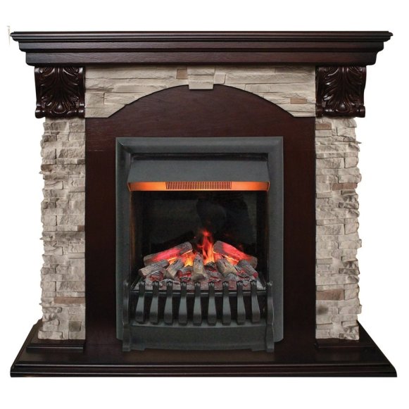 Каминокомплект RealFlame Dublin ROCK STD/EUG AO с очагом 3D Oregan