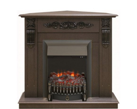 Каминокомплект RealFlame Dominica Corner STD/EUG DN с очагом Fobos Lux Black S