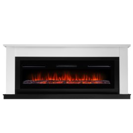 Каминокомплект Firelight Canto Long с очагом Electrolux Infinity EFP/P-1600ULS белый/черный