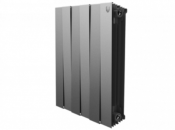 Биметаллический радиатор отопления Royal Thermo PianoForte 500 4 секции Silver Satin