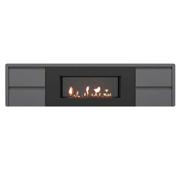 Тумба с биокамином Firelight BFP/P-1700 lux графит