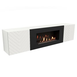 Тумба с биокамином Firelight BFP-P1700V белая