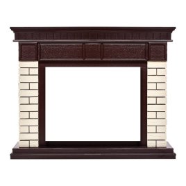 Портал Firelight Bricks 30 камень бежевый/шпон темный дуб