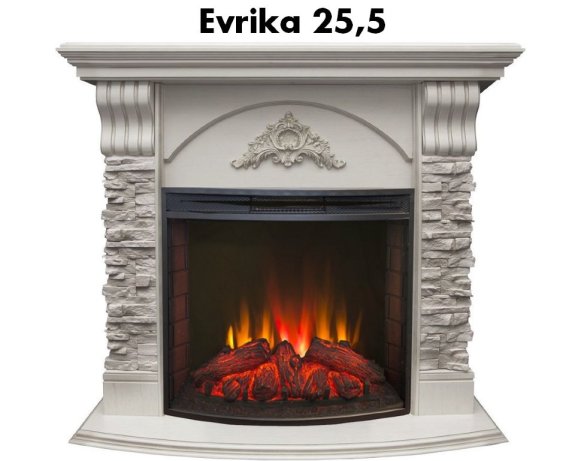 Каминокомплект RealFlame Athena GR STD/EUG/25/25&#039;5 WT с очагом Evrika 25,5 LED