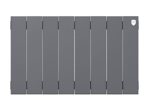 Биметаллический радиатор отопления Royal Thermo PianoForte 300 8 секций Silver Satin