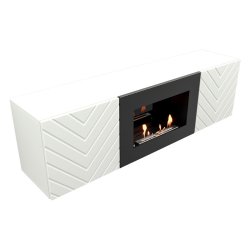 Тумба с биокамином Firelight BFP/P-1400V белый