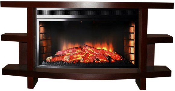 Каминокомплект Interflame Лонг с очагом Panoramic 33W LED FX махагон