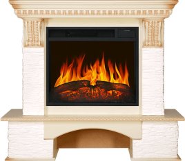 Каминокомплект Royal Flame Pierre Luxe сланец мелкий белый c очагом Vision 23 LED FX
