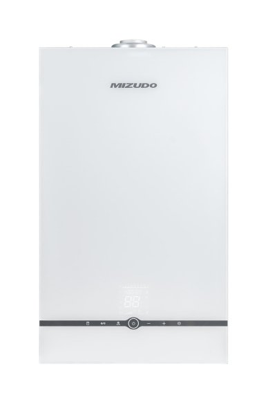 Настенный газовый котел MIZUDO MAESTRO GEM M24Т c шиной OpenTherm стеклянная панель белая