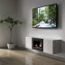 Тумба с биокамином Firelight BFP/P-1400L белый+набор керамических дров сосна