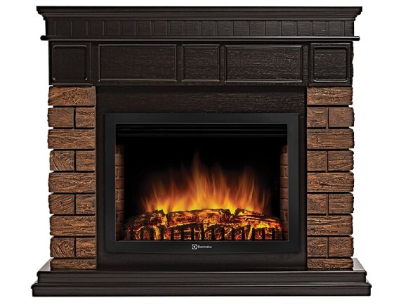 Каминокомплект Firelight Bricks 25 с очагом Electrolux EFP/P-2520LS камень темный/шпон венге