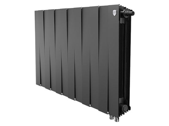 Биметаллический радиатор отопления Royal Thermo PianoForte 500 VDR80 12 секций Noir Sable