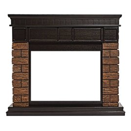 Портал Firelight Bricks Wood 30 камень темный/шпон венге