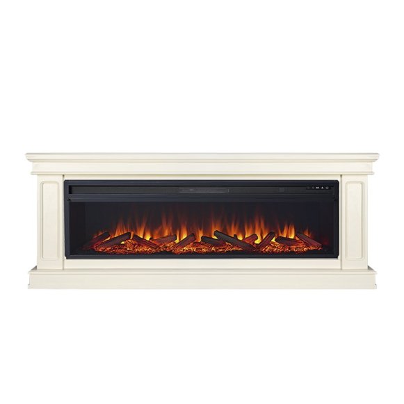 Каминокомплект Royal Flame Geneva 60 слоновая кость с патиной с очагом Vision 60 LOG LED