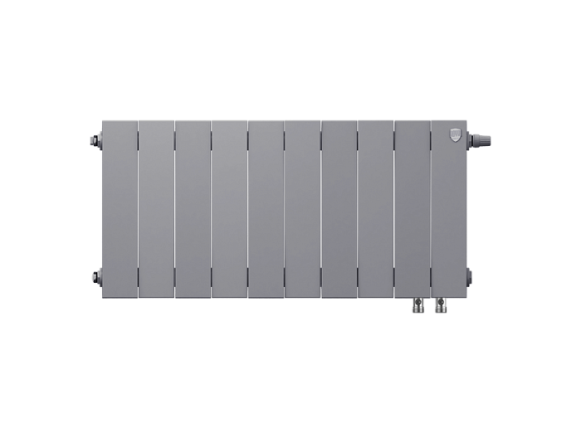 Биметаллический радиатор отопления Royal Thermo PianoForte 300 10 секций Silver Satin VDR