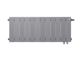 Биметаллический радиатор отопления Royal Thermo PianoForte 300 12 секций Silver Satin VDR