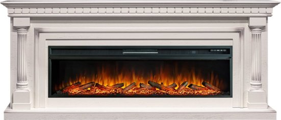 Каминокомплект Royal Flame Dallas с очагом Vision 60 LOG LED слоновая кость с патиной