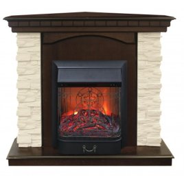 Каминокомплект RealFlame Elford Corner STD/EUG/25&#039;5/HL AO с очагом Majestic s Lux Black/Brass