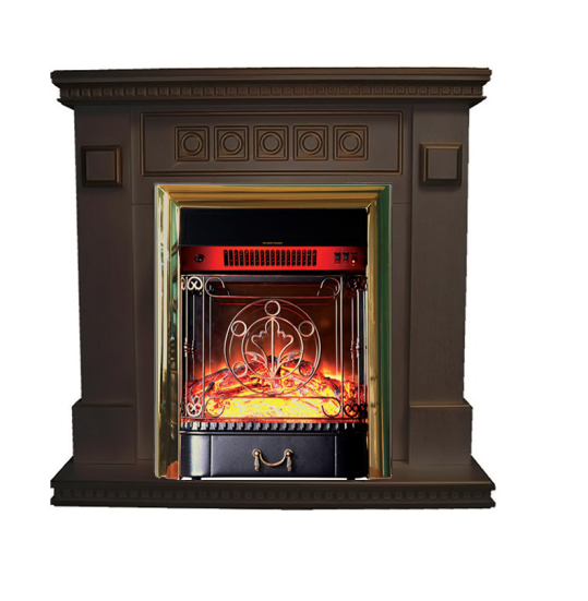 Каминокомплект Interflame Остин с очагом Majestic FX M Brass темный дуб
