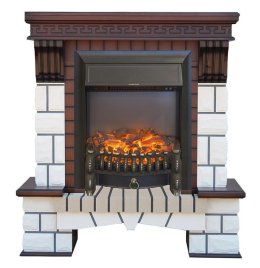 Каминокомплект RealFlame Stone new STD/EUG AO (DN) с очагом Fobos s Lux Black/Brass