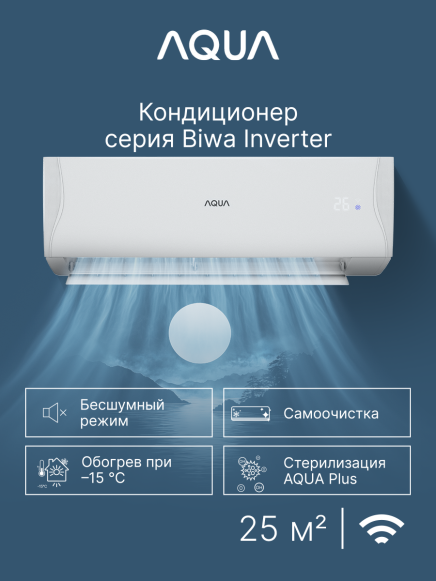Сплит-система Aqua AQI-25BIQ1/R3(IN)/AQI-25BIQ1/R3(OUT) Biwa Inverter