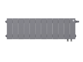 Биметаллический радиатор отопления Royal Thermo PianoForte 200 12 секций Silver Satin VDR