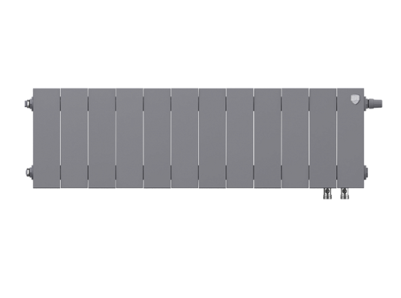 Биметаллический радиатор отопления Royal Thermo PianoForte 200 12 секций Silver Satin VDR