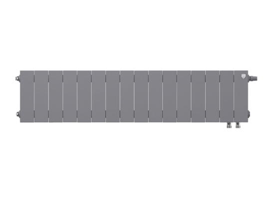 Биметаллический радиатор отопления Royal Thermo PianoForte 200 16 секций Silver Satin VDR