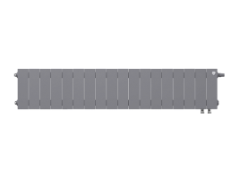 Биметаллический радиатор отопления Royal Thermo PianoForte 200 18 секций Silver Satin VDR