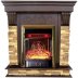 Каминокомплект Interflame Брайт темный дуб с очагом Majestic FX M Brass